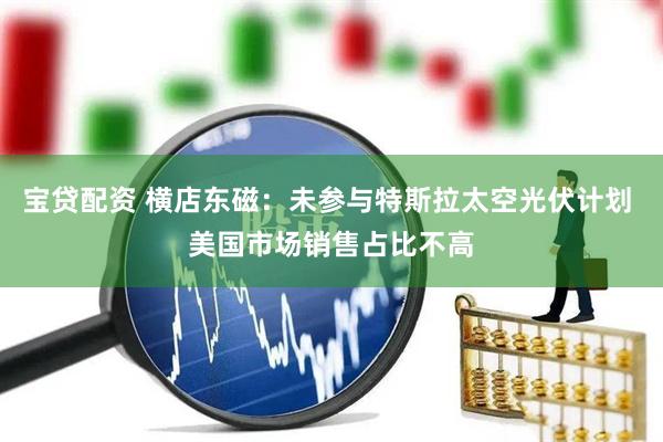 宝贷配资 横店东磁：未参与特斯拉太空光伏计划 美国市场销售占比不高